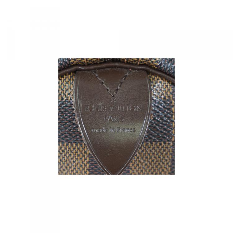 Pre Owned Louis Vuitton Damier Ebene Canvas Speedy 30 Bag