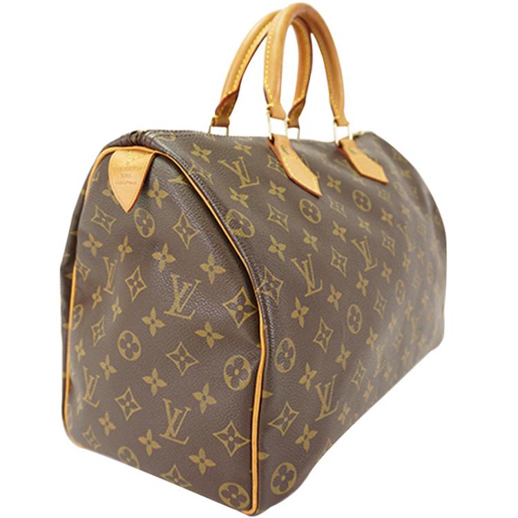 Pre Owned Louis Vuitton Monogram Canvas Speedy 35 Bag