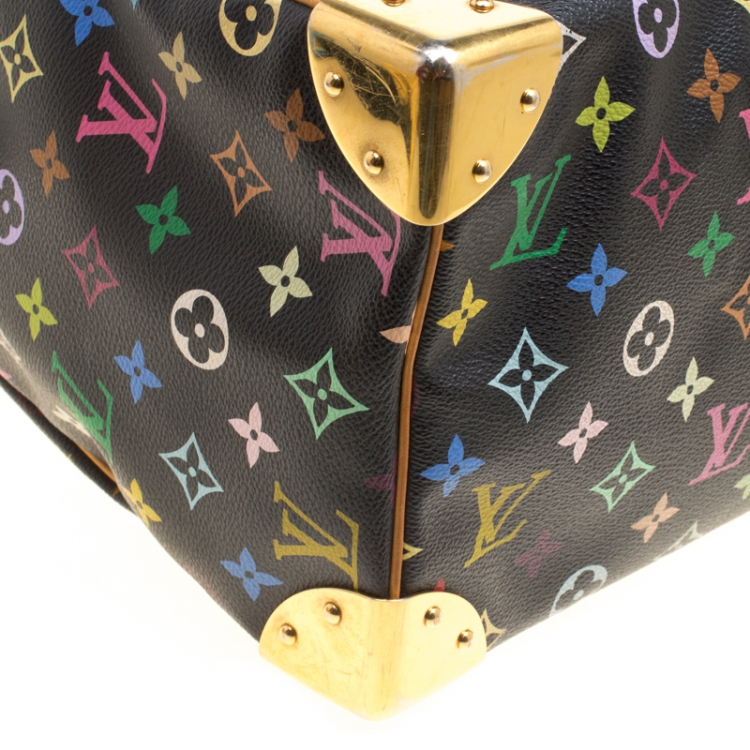 Pre Owned Louis Vuitton Black Multicolor Monogram Canvas Speedy 30