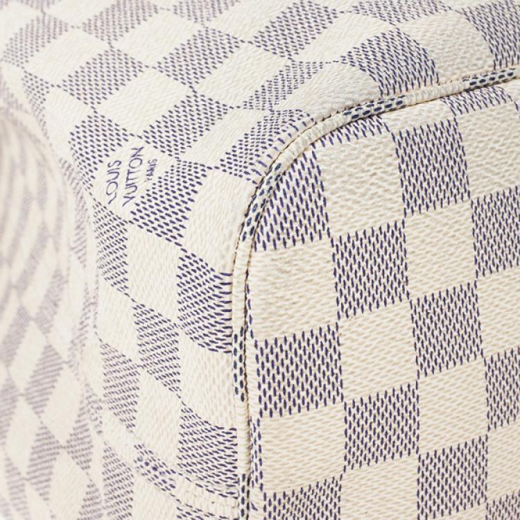 Pre Owned Louis Vuitton Damier Azur Neverfull MM