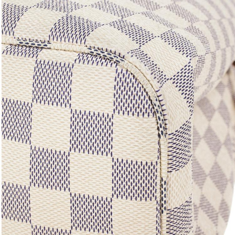 Pre Owned Louis Vuitton Damier Azur Neverfull MM