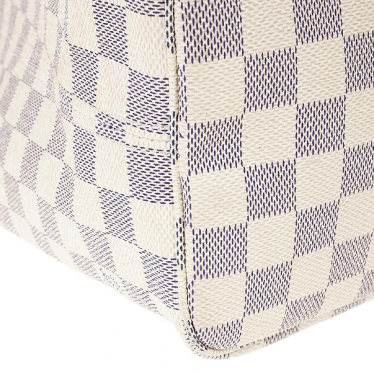 Pre Owned Louis Vuitton Damier Azur Neverfull MM