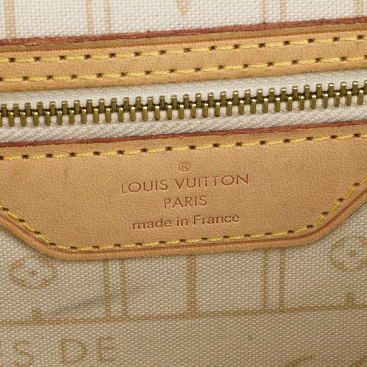 Pre Owned Louis Vuitton Damier Azur Neverfull MM