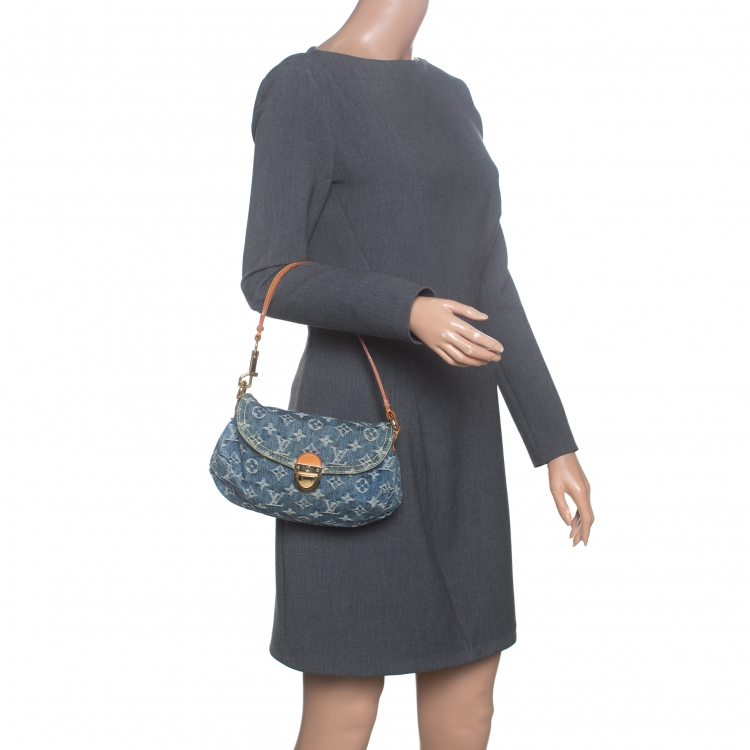 Louis Vuitton mini monogram denim Pleaty handbag 