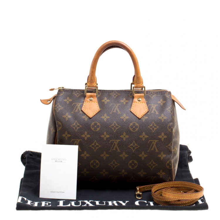 Pre Owned Louis Vuitton Monogram Canvas Speedy 25 Bandouliere Bag