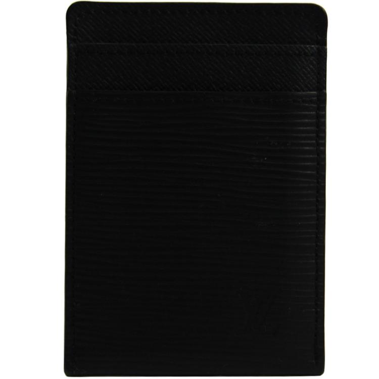 Pre Owned Louis Vuitton Noir Epi Leather Card Holder
