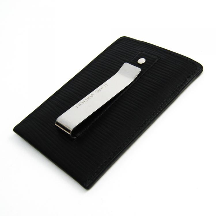 Pre Owned Louis Vuitton Noir Epi Leather Card Holder