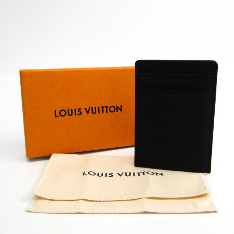 Pre Owned Louis Vuitton Noir Epi Leather Card Holder