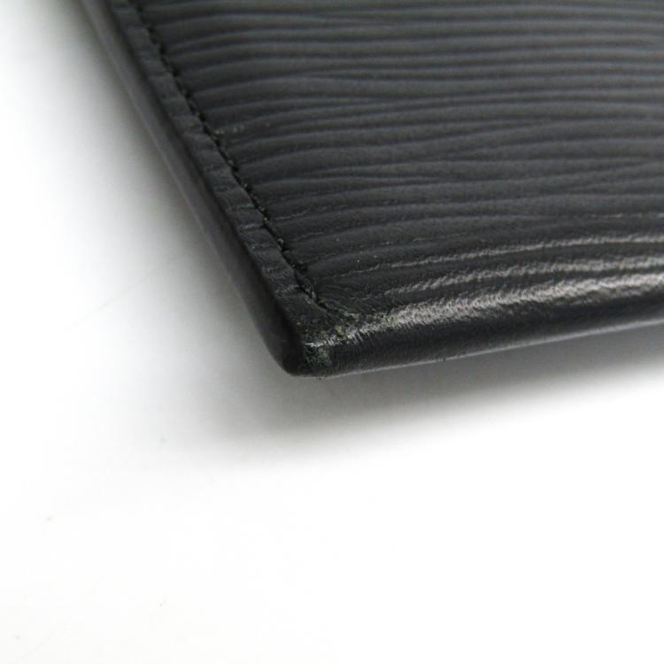 Pre Owned Louis Vuitton Noir Epi Leather Card Holder
