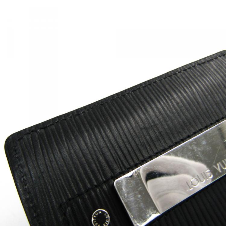 Pre Owned Louis Vuitton Noir Epi Leather Card Holder