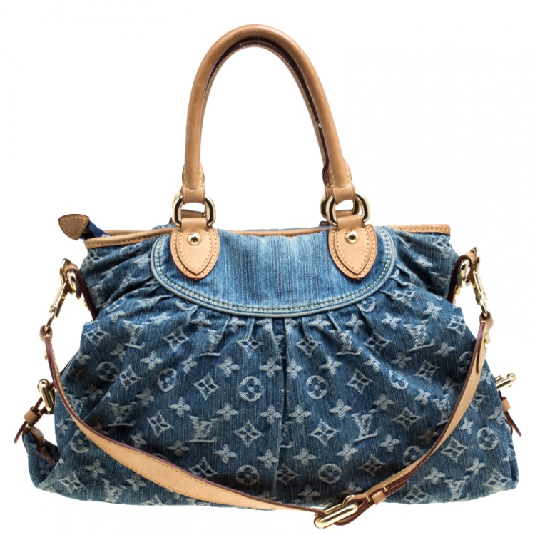 Louis Vuitton Monogram Blue Denim Neo Cabby MM Handbag