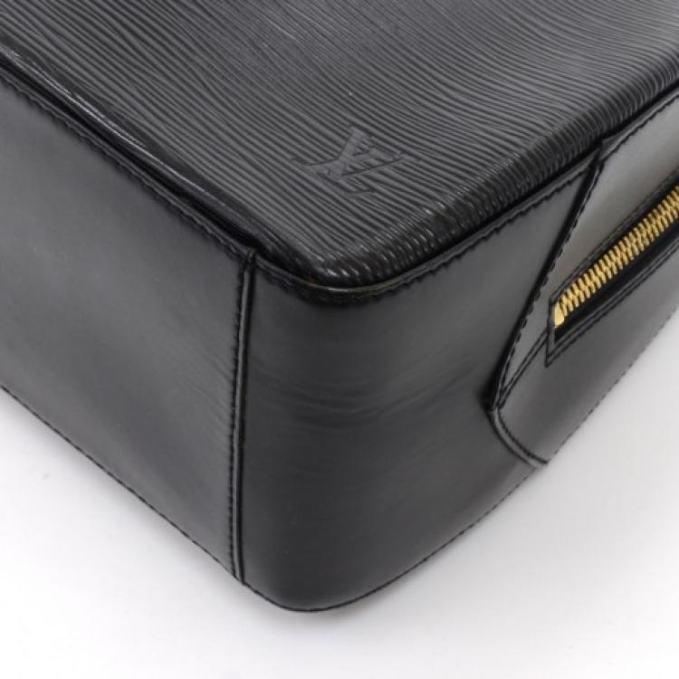 Pre Owned Louis Vuitton Noir Epi Leather Sablon Bag