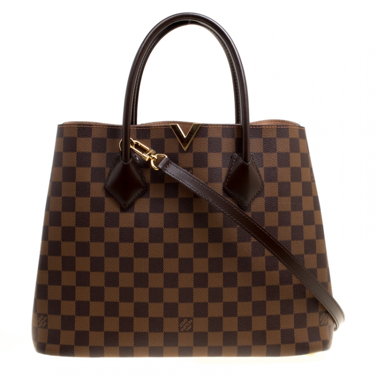 Louis Vuitton Kensington Damier Ebene Tote Shoulder Bag 2015