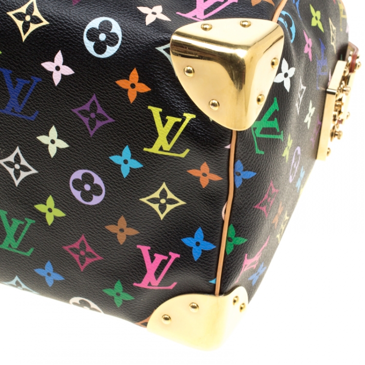 Pre Owned Louis Vuitton Black Multicolor Monogram Canvas Speedy 30