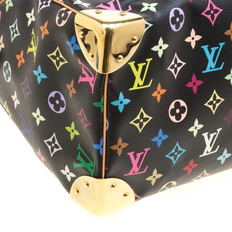 Pre Owned Louis Vuitton Black Multicolor Monogram Canvas Speedy 30