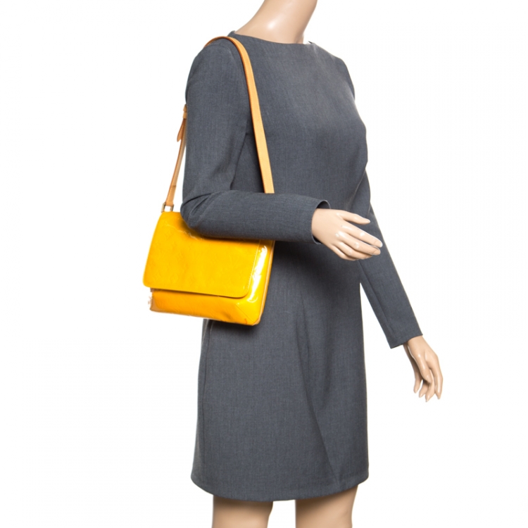 Vintage Louis Vuitton Thompson Street Yellow Vernis Leather Shoulder Bag