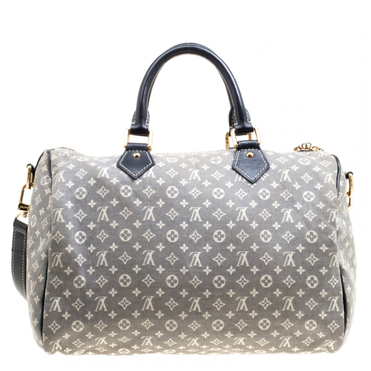 Pre Owned Louis Vuitton Encre Monogram Idylle Speedy Bandouliere 30 Bag