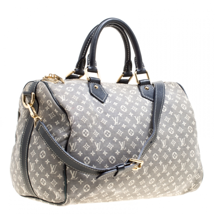 Pre Owned Louis Vuitton Encre Monogram Idylle Speedy Bandouliere 30 Bag