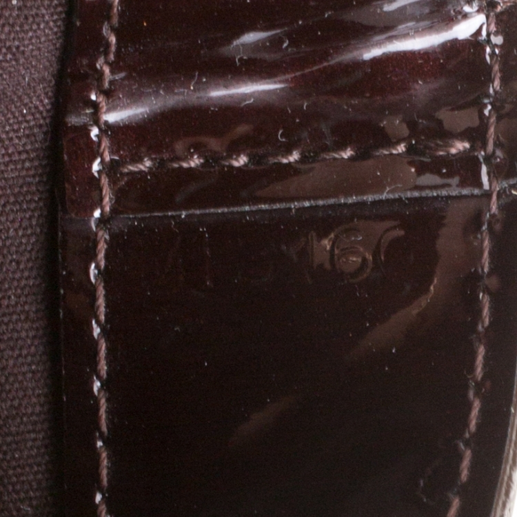 Pre Owned Louis Vuitton Amarante Monogram Vernis Wilshire GM Bag