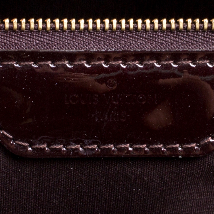 Pre Owned Louis Vuitton Amarante Monogram Vernis Wilshire GM Bag