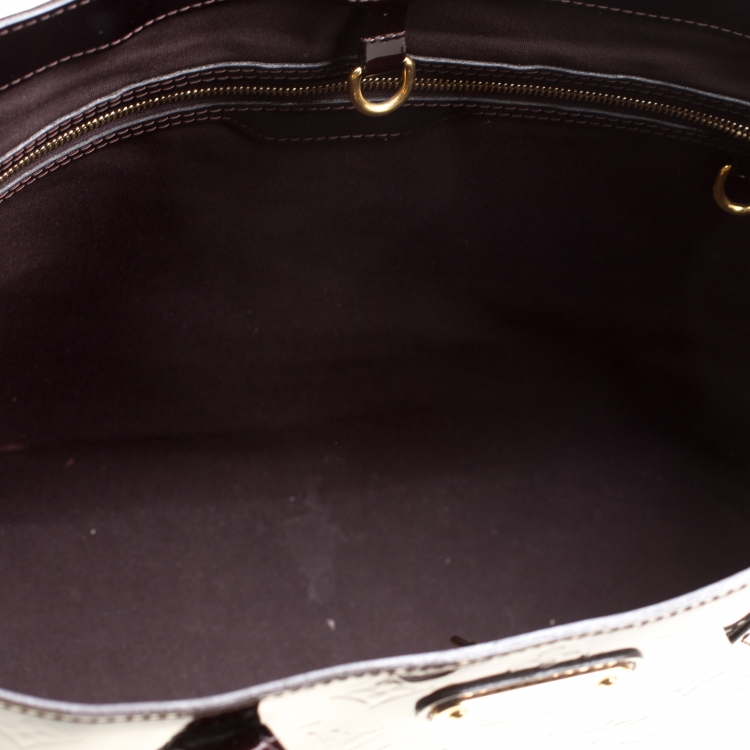 Pre Owned Louis Vuitton Amarante Monogram Vernis Wilshire GM Bag