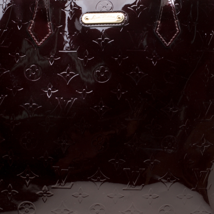 Pre Owned Louis Vuitton Amarante Monogram Vernis Wilshire GM Bag