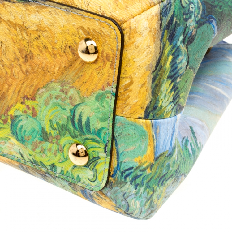 Pre Owned Louis Vuitton Multicolor Leather Montaigne MM Van Gogh Bag
