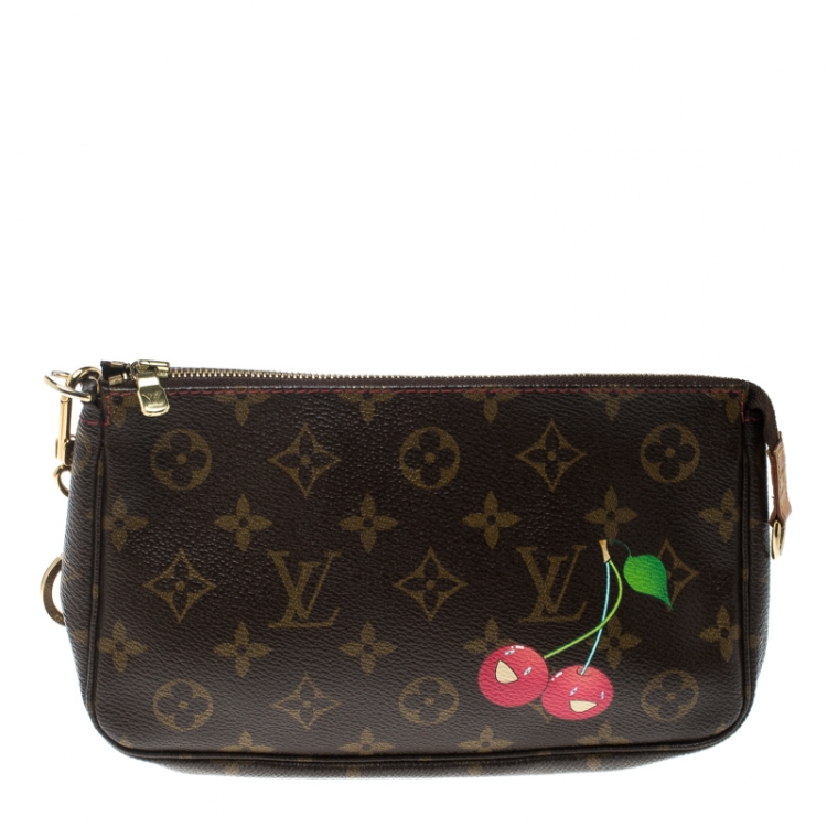 Louis Vuitton Monogram Canvas Cerises Print Accessories Pochette Louis  Vuitton