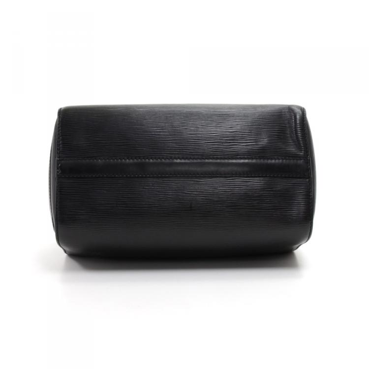Pre Owned Louis Vuitton Noir Epi Leather Speedy 25 Bag