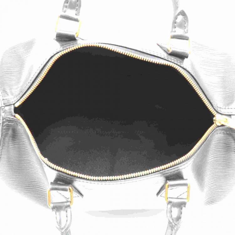 Pre Owned Louis Vuitton Noir Epi Leather Speedy 30 Bag