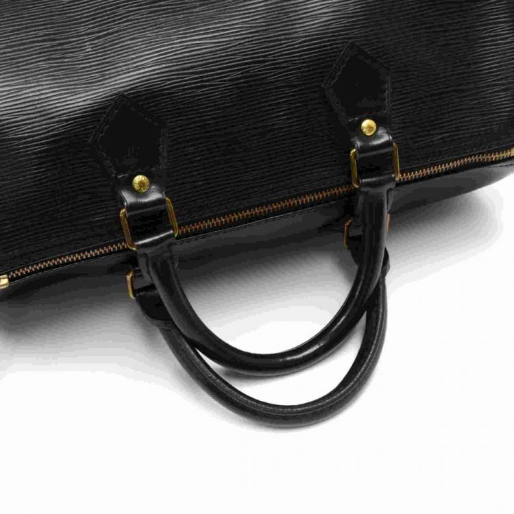 Pre Owned Louis Vuitton Noir Epi Leather Speedy 30 Bag