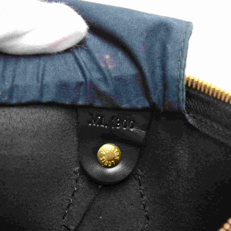 Pre Owned Louis Vuitton Noir Epi Leather Speedy 30 Bag