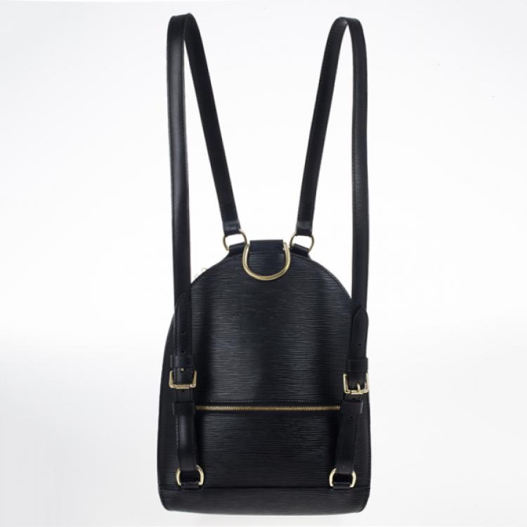 Pre Owned Louis Vuitton Black Epi Leather Mabillon Backpack Bag
