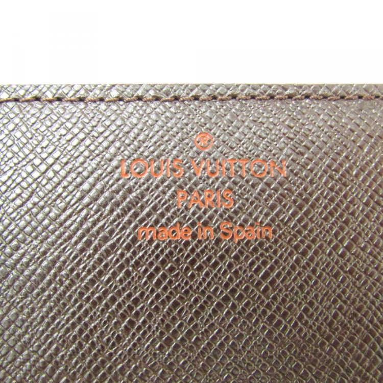 Pre Owned Louis Vuitton Damier Ebene Canvas Business Card Holder