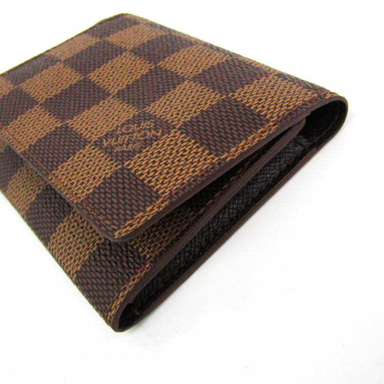 Pre Owned Louis Vuitton Damier Ebene Canvas Business Card Holder
