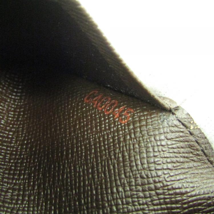 Pre Owned Louis Vuitton Damier Ebene Canvas Business Card Holder