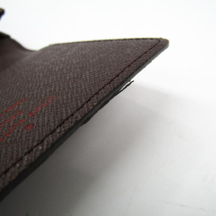 Pre Owned Louis Vuitton Damier Ebene Canvas Business Card Holder