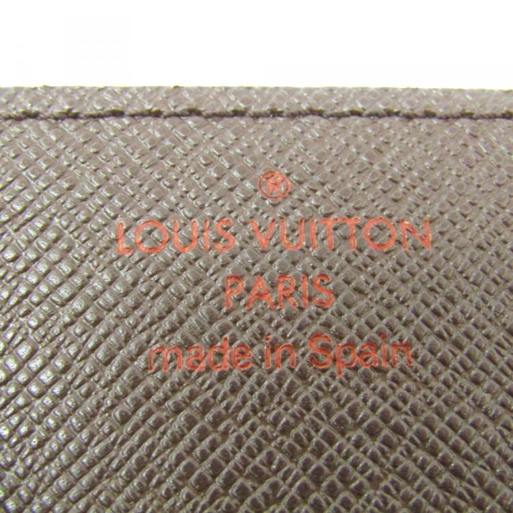 Pre Owned Louis Vuitton Damier Ebene Canvas Business Card Holder