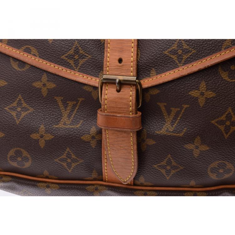 Pre Owned Louis Vuitton Monogram Canvas Saumur 35 Bag