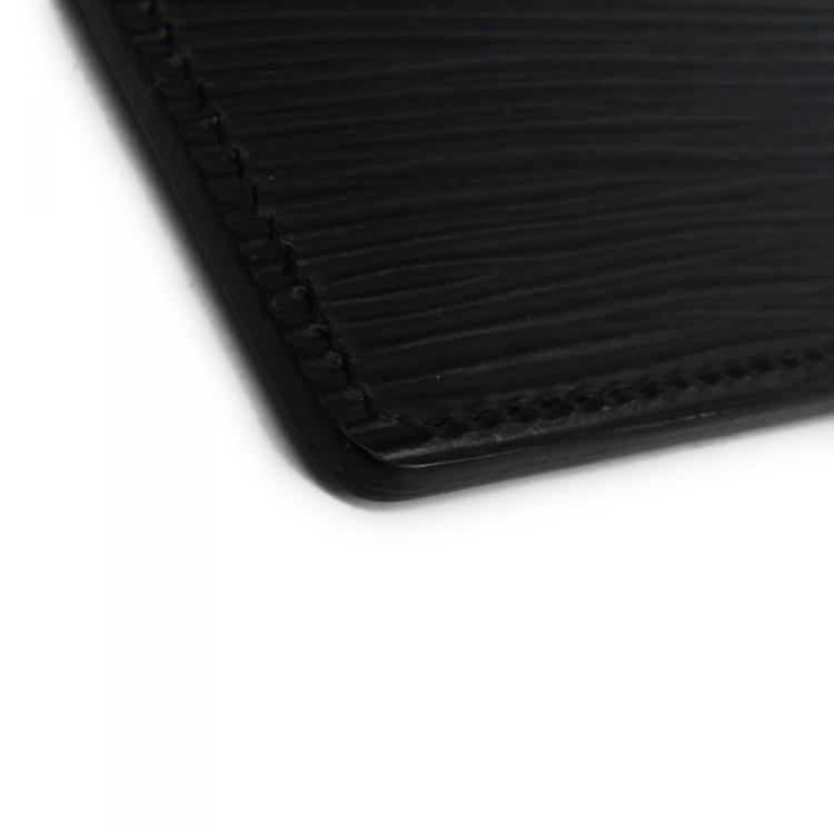 Pre Owned Louis Vuitton Noir Epi Leather Card Holder