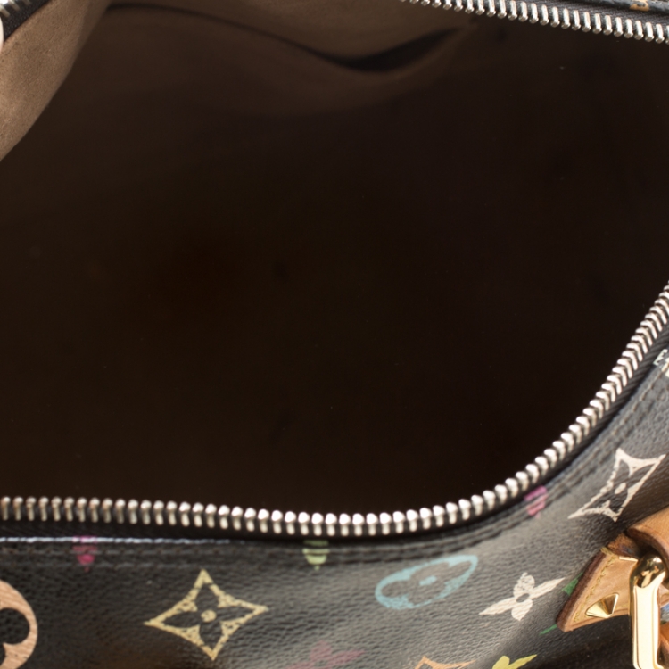Pre Owned Louis Vuitton Black Multicolor Monogram Canvas Speedy 30