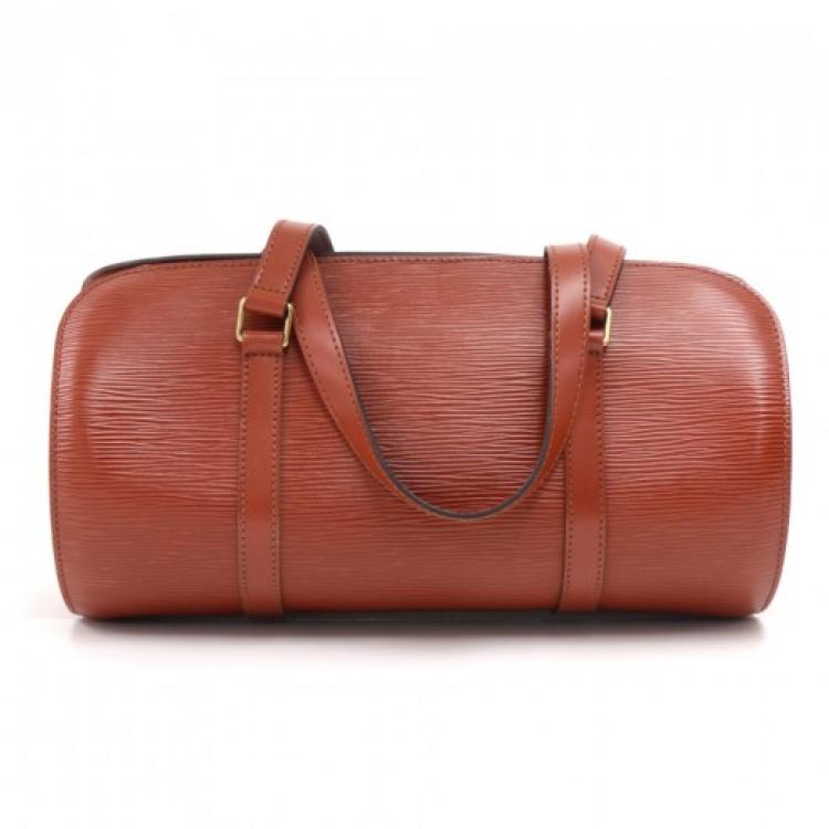 Pre Owned Louis Vuitton Kenyan Fawn Epi Leather Soufflot Bag