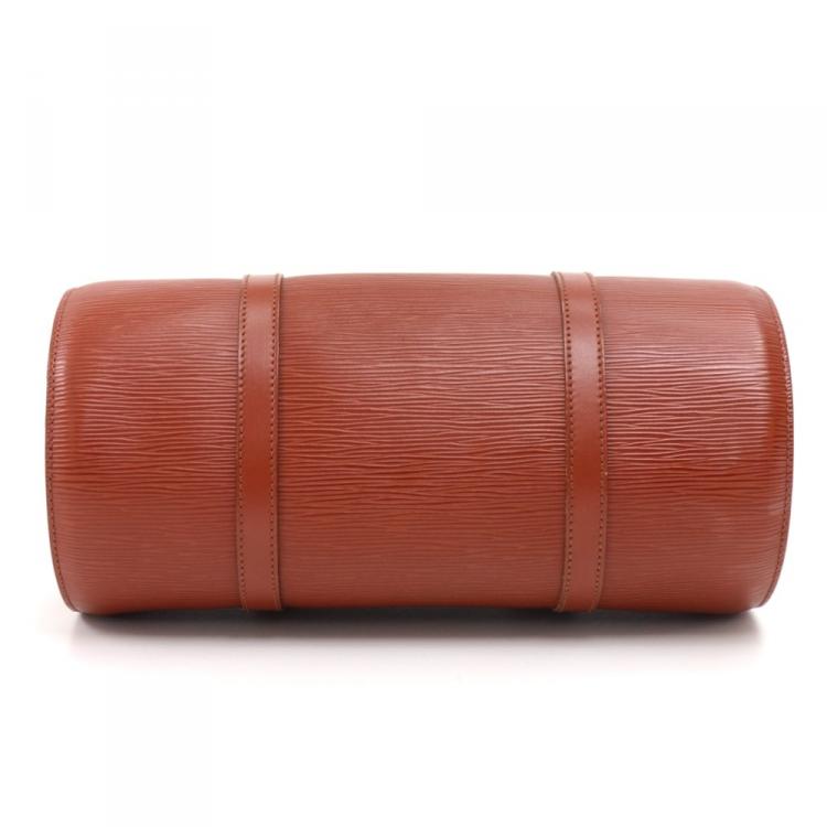 Pre Owned Louis Vuitton Kenyan Fawn Epi Leather Soufflot Bag