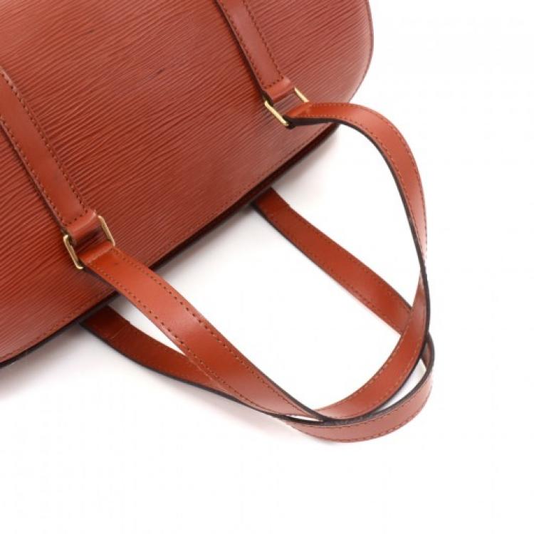 Pre Owned Louis Vuitton Kenyan Fawn Epi Leather Soufflot Bag