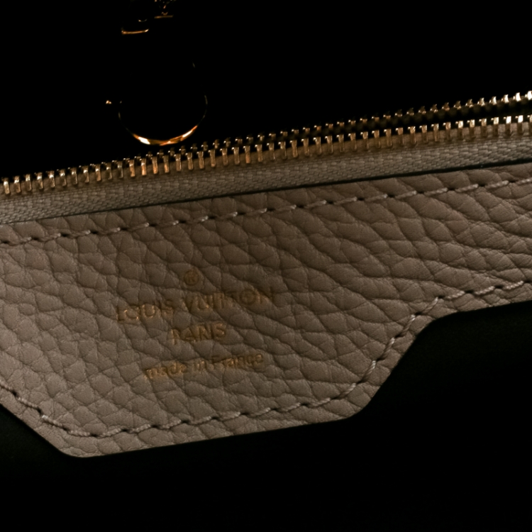 Pre Owned Louis Vuitton Galet Taurillon Leather Capucines MM Bag