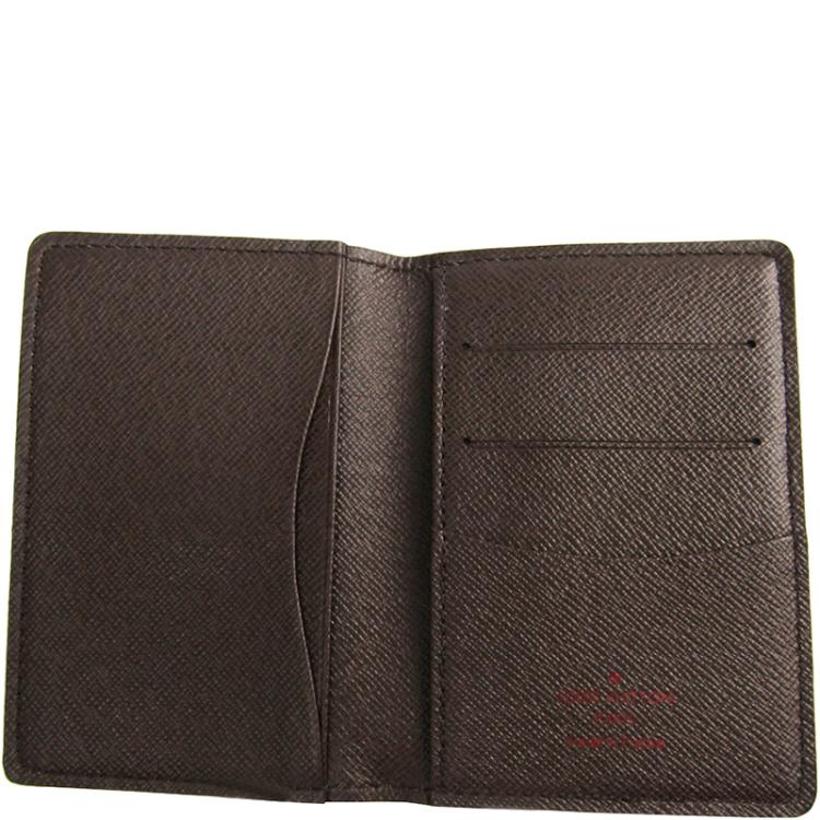 Pre Owned Louis Vuitton Damier Ebene Canvas Card Holder