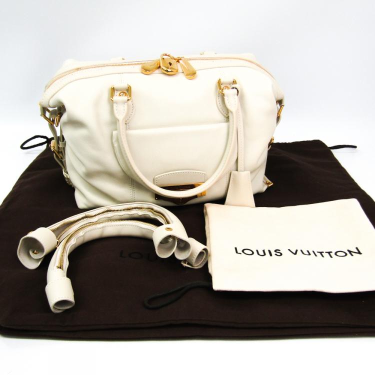 مملوكة مسبقًا Louis Vuitton Ivory Leather Veau Sac Louis Special Order Bag