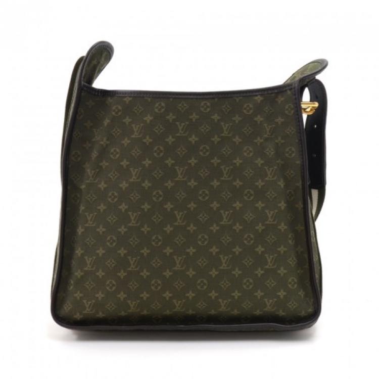 Pre Owned Louis Vuitton Green Monogram Mini Lin Mary Kate Bag
