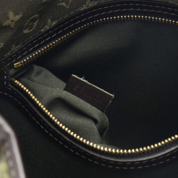 Pre Owned Louis Vuitton Green Monogram Mini Lin Mary Kate Bag