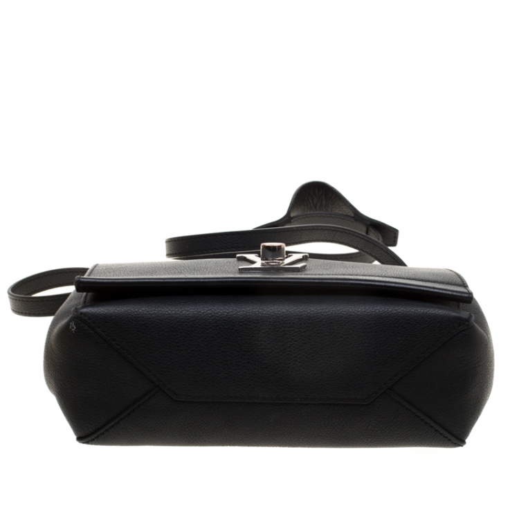 Pre Owned Louis Vuitton Black Leather Lockme II BB Bag
